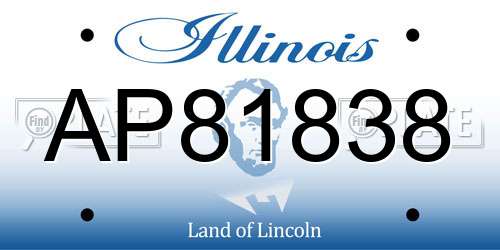 AP81838 Illinois License Plate