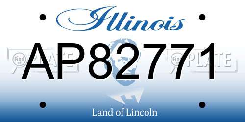 AP82771 Illinois License Plate