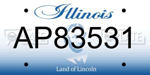 AP83531 Illinois License Plate