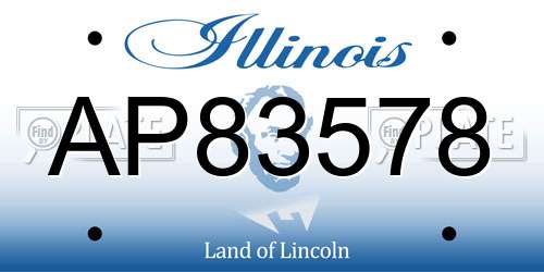 AP83578 Illinois License Plate