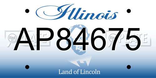 AP84675 Illinois License Plate