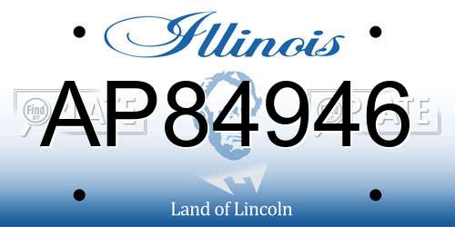 AP84946 Illinois License Plate