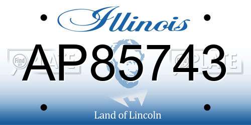 AP85743 Illinois License Plate