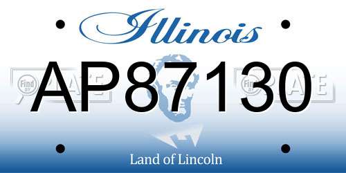 AP87130 Illinois License Plate