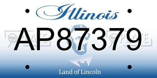 AP87379 Illinois License Plate