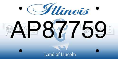 AP87759 Illinois License Plate