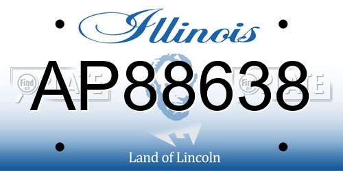 AP88638 Illinois License Plate