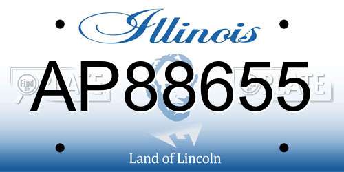 AP88655 Illinois License Plate