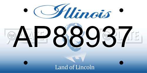 AP88937 Illinois License Plate
