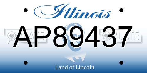 AP89437 Illinois License Plate