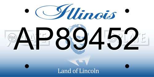 AP89452 Illinois License Plate