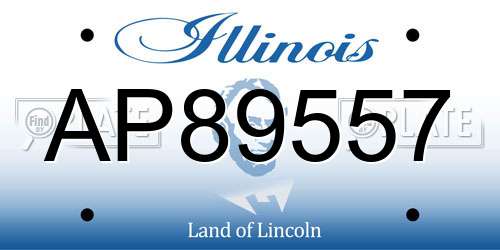 AP89557 Illinois License Plate