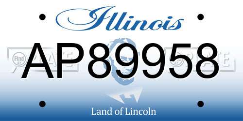 AP89958 Illinois License Plate