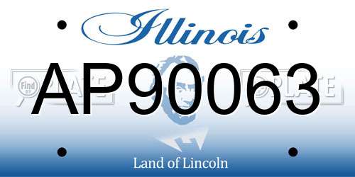 AP90063 Illinois License Plate
