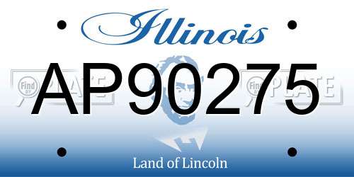AP90275 Illinois License Plate