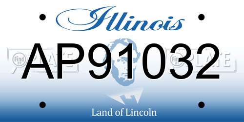 AP91032 Illinois License Plate