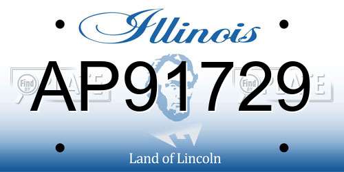 AP91729 Illinois License Plate