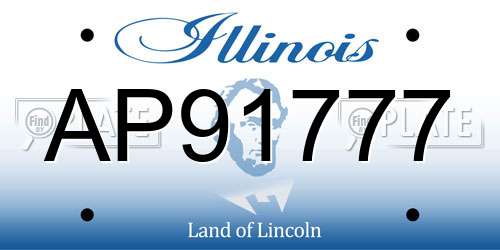 AP91777 Illinois License Plate