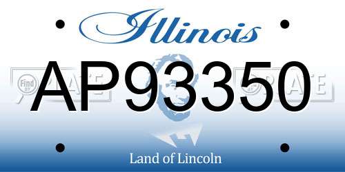 AP93350 Illinois License Plate