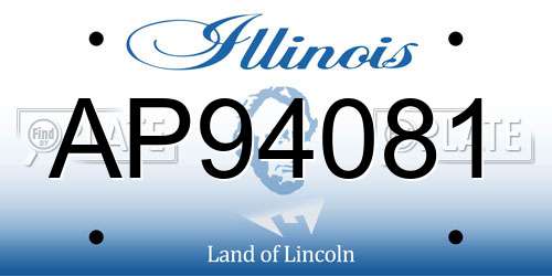 AP94081 Illinois License Plate