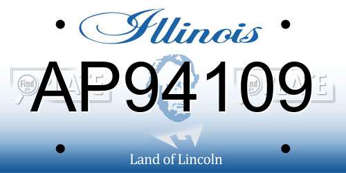 AP94109 Illinois License Plate