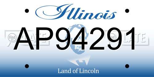 AP94291 Illinois License Plate