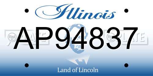 AP94837 Illinois License Plate