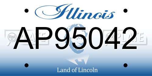 AP95042 Illinois License Plate