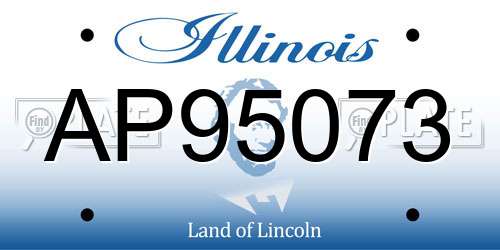 AP95073 Illinois License Plate