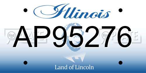 AP95276 Illinois License Plate