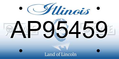 AP95459 Illinois License Plate