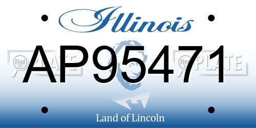 AP95471 Illinois License Plate