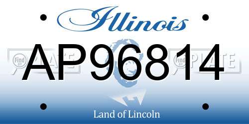 AP96814 Illinois License Plate
