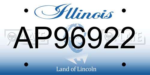 AP96922 Illinois License Plate
