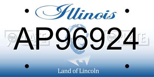 AP96924 Illinois License Plate