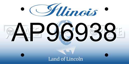 AP96938 Illinois License Plate