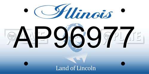 AP96977 Illinois License Plate