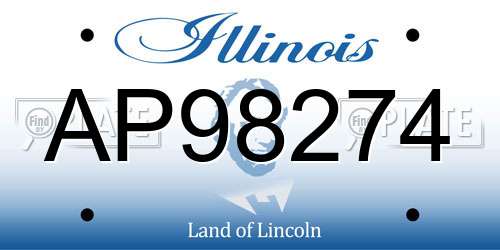 AP98274 Illinois License Plate