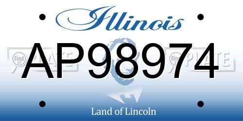 AP98974 Illinois License Plate
