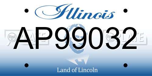 AP99032 Illinois License Plate