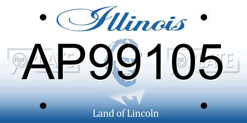 AP99105 Illinois License Plate