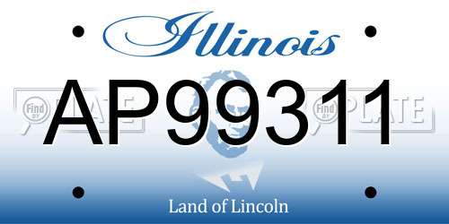 AP99311 Illinois License Plate