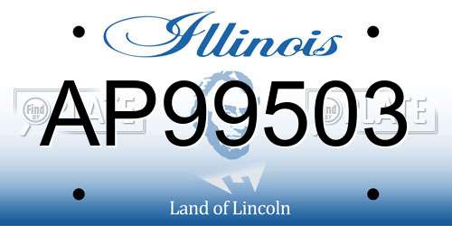 AP99503 Illinois License Plate