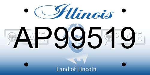 AP99519 Illinois License Plate