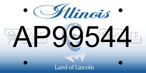 AP99544 Illinois License Plate