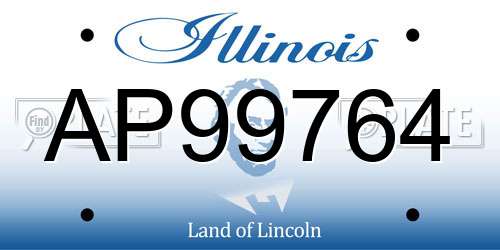 AP99764 Illinois License Plate