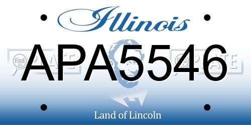 APA5546 Illinois License Plate