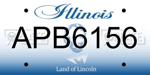 APB6156 Illinois License Plate