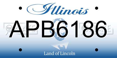 APB6186 Illinois License Plate