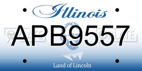 APB9557 Illinois License Plate